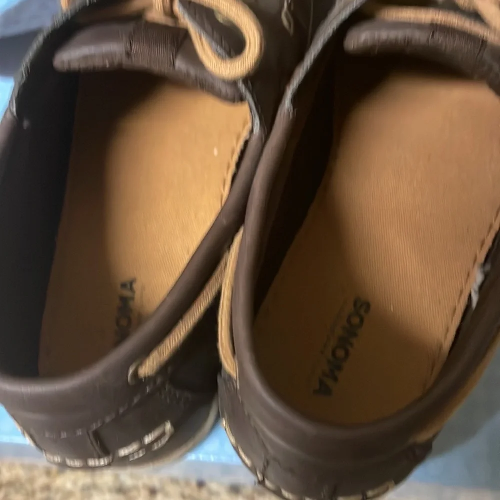 Sonoma Brown and Tan Boat Shoes